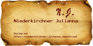 Niederkirchner Julianna névjegykártya