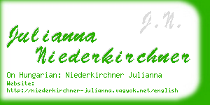 julianna niederkirchner business card